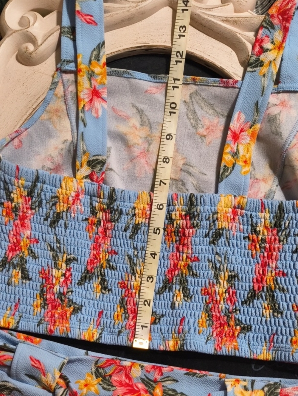 No Boundaries Floral Jumpsuit - Blue and Yellow - Picture 8 of 8